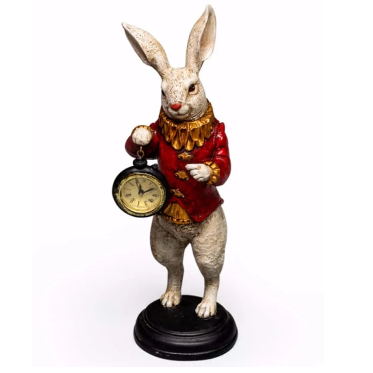 The White Rabbit Standing Clock Figure