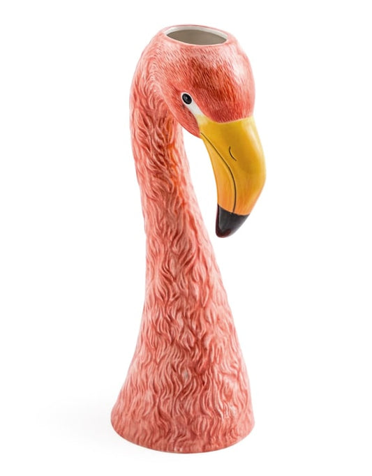Ceramic Pink Flamingo Head Vase