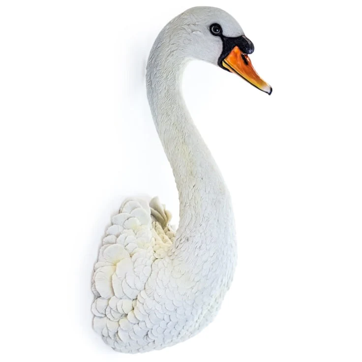 Large White Swan Wall Head