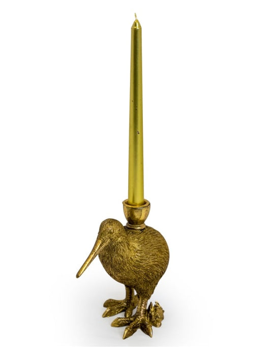 Golden Kiwi Bird Candle Holder