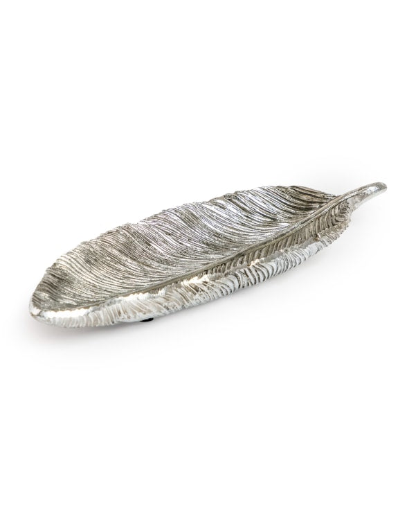 Antique Silver Feather Storage Bowl