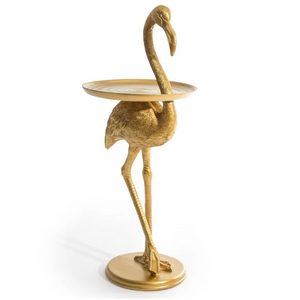 Antique Gold Flamingo Side Table