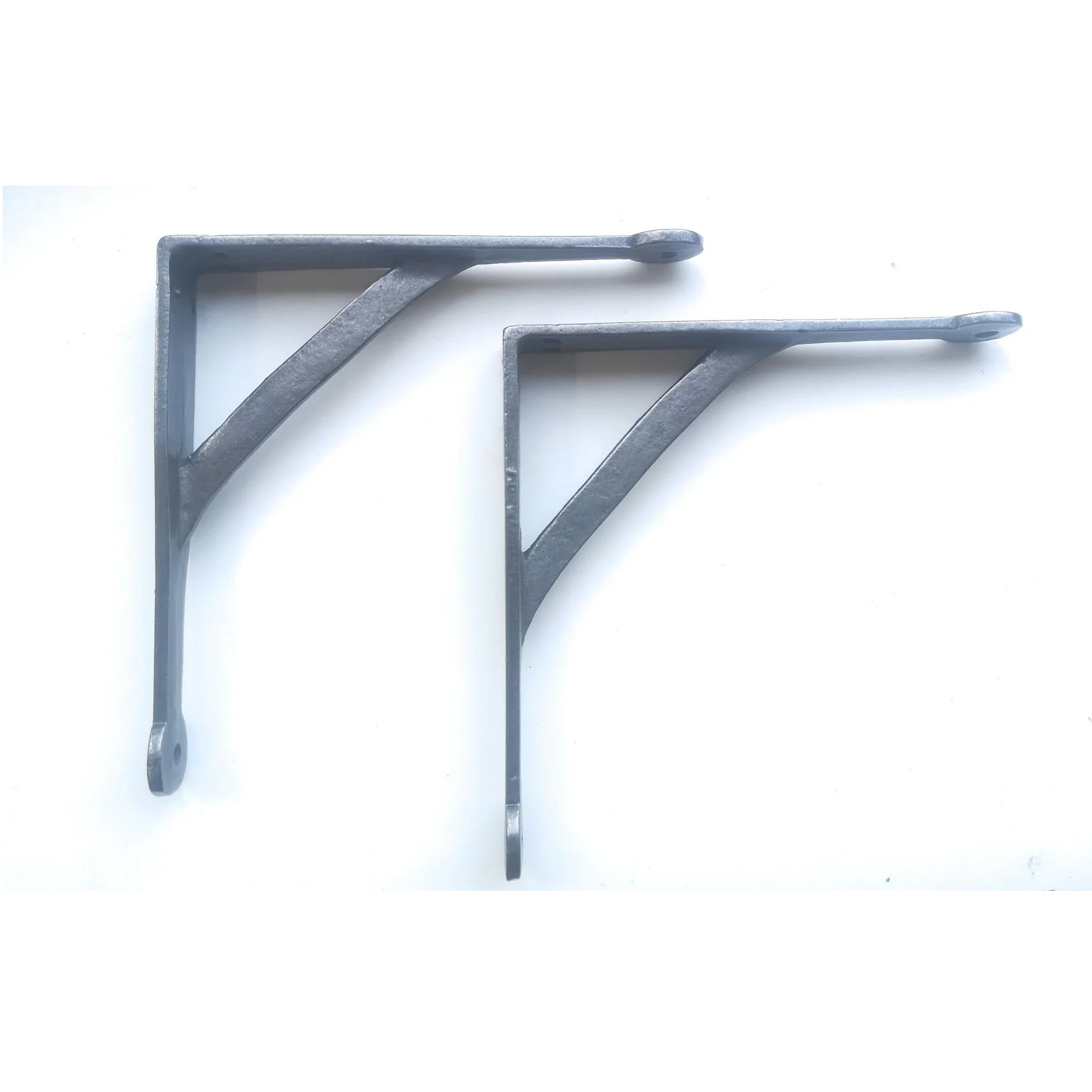 Iron Penny End Shelf Bracket 8x8 Inch Bracket Antique Iron (Pair)