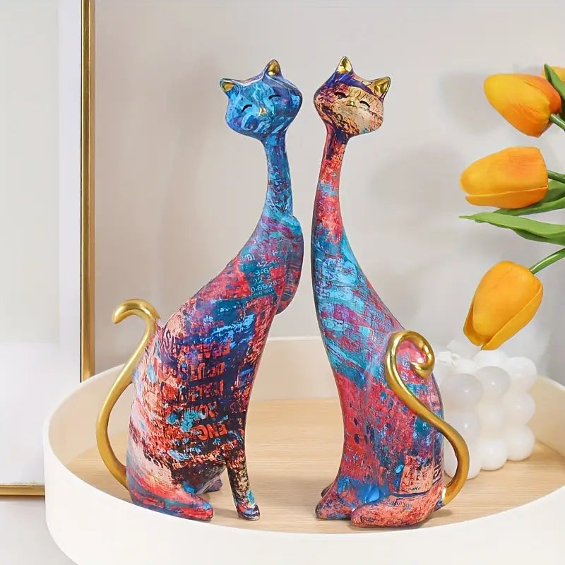 Lovers Resin Cat Cartoon Ornaments