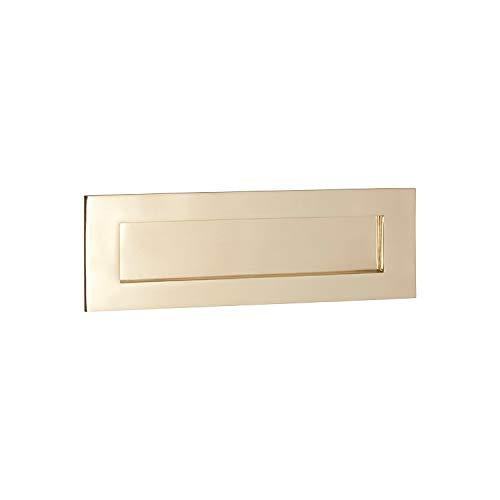Solid Brass Victorian Letterbox Finished in Polished Satin Brass Letter Plate 10''x3''