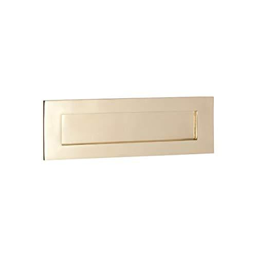 Solid Brass Victorian Letterbox Finished in Polished Satin Brass Letter Plate (10''x4'')