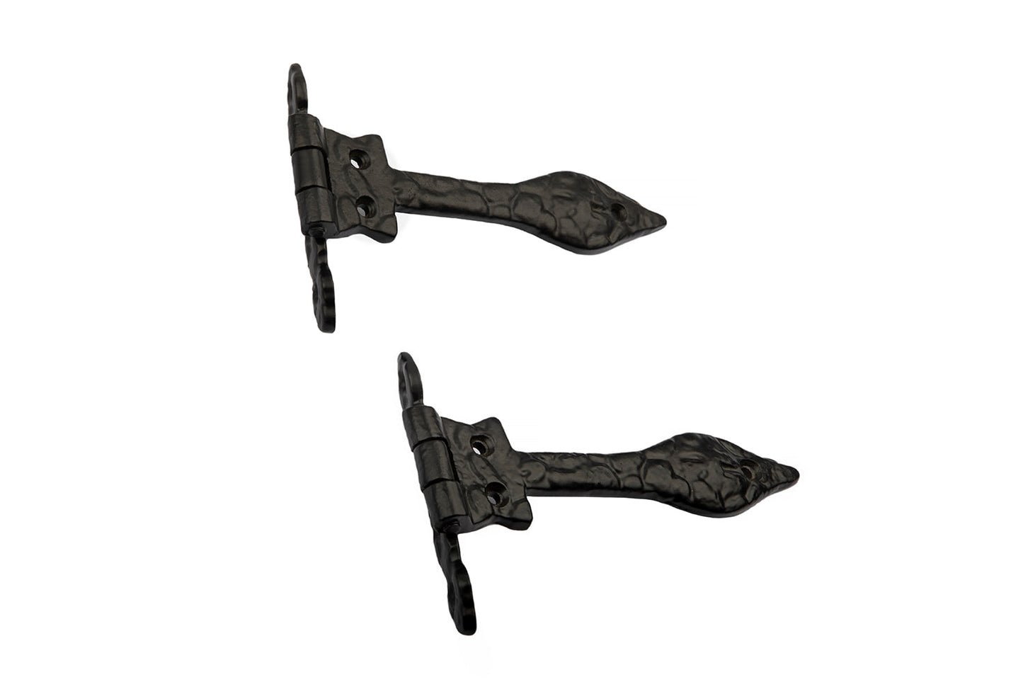 Malleable Antique Black Cast Iron Leaf Hinge - 9'' (229mm) 1 Pair