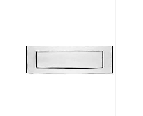 Solid Brass Victorian Letterbox Finished in Chrome Polished Brass Letter Plate (10X3)