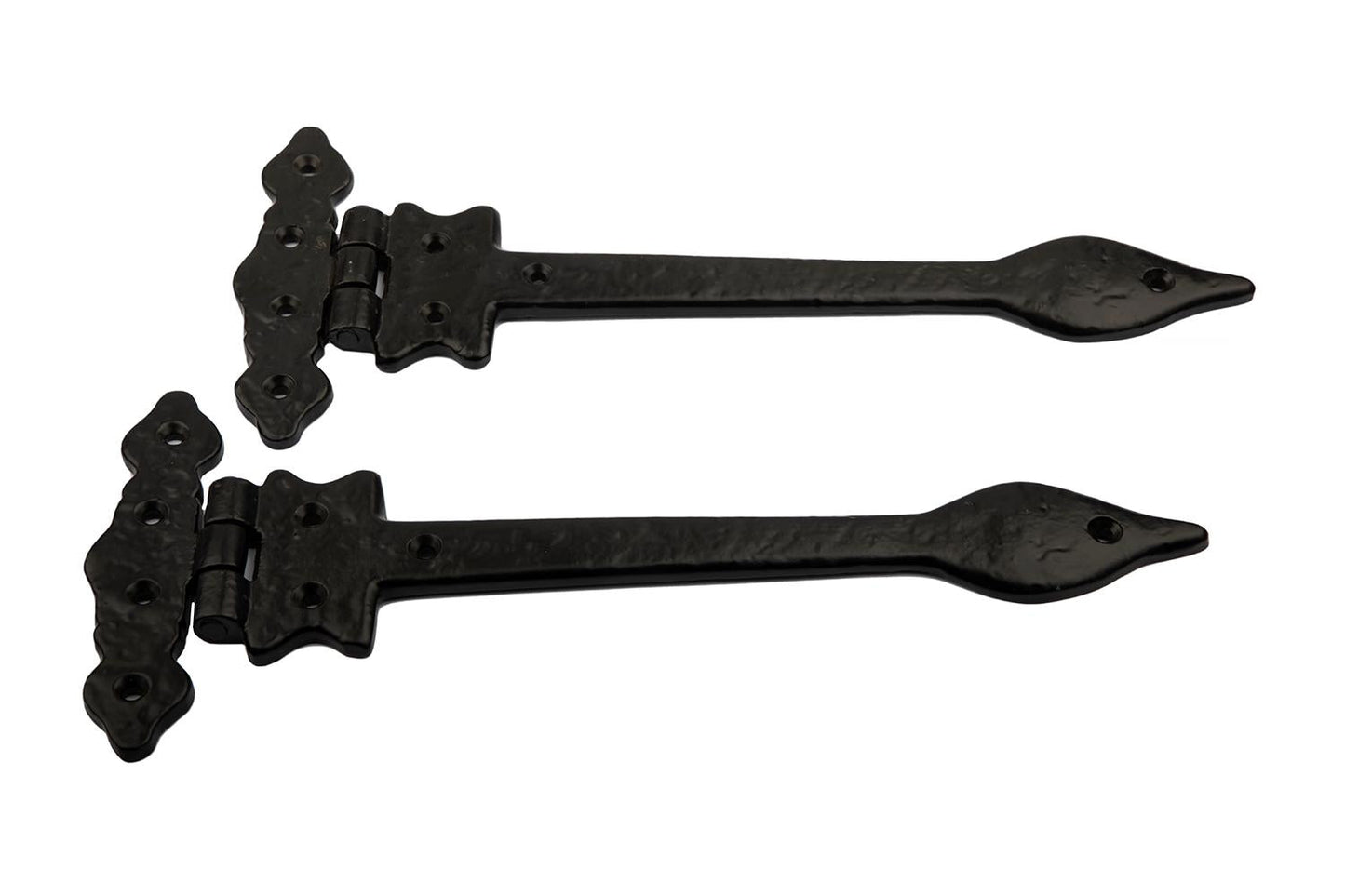 B&M - Malleable Antique Black Cast Iron Leaf Hinge - 6'' (152mm) 1 Pair