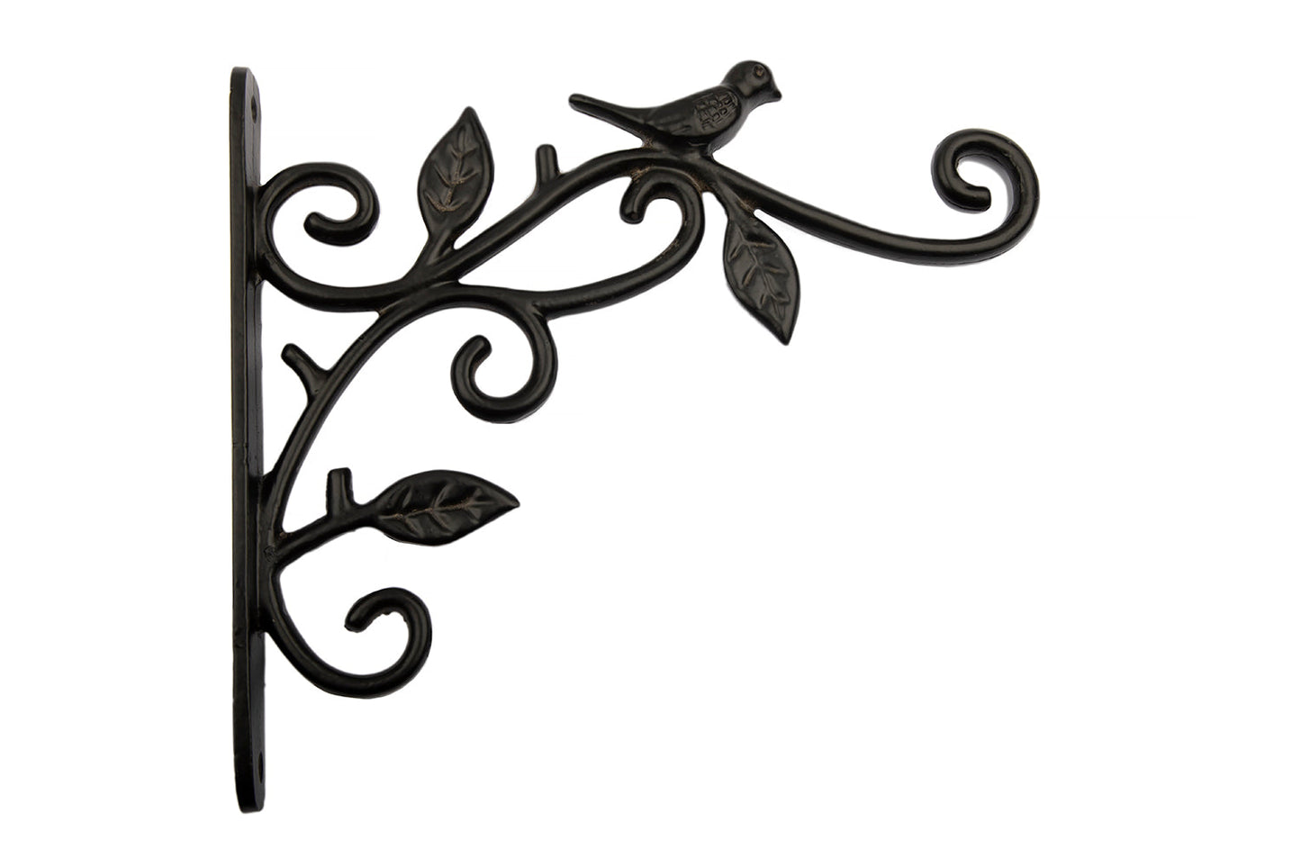 Bird Scroll Planter in Cast Iron with a decorative leaf design in solid cast iron