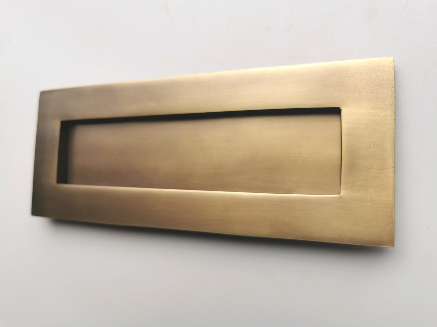 Solid Brass Victorian Letterbox Finished in Antique Satin Brass Letter Plate 10''x4'' High quality Excellent Finish