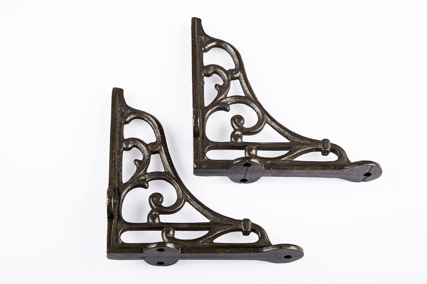 Pair of Victorian Scroll Shelf Brackets 9x6 Inch Bracket Cast Iron