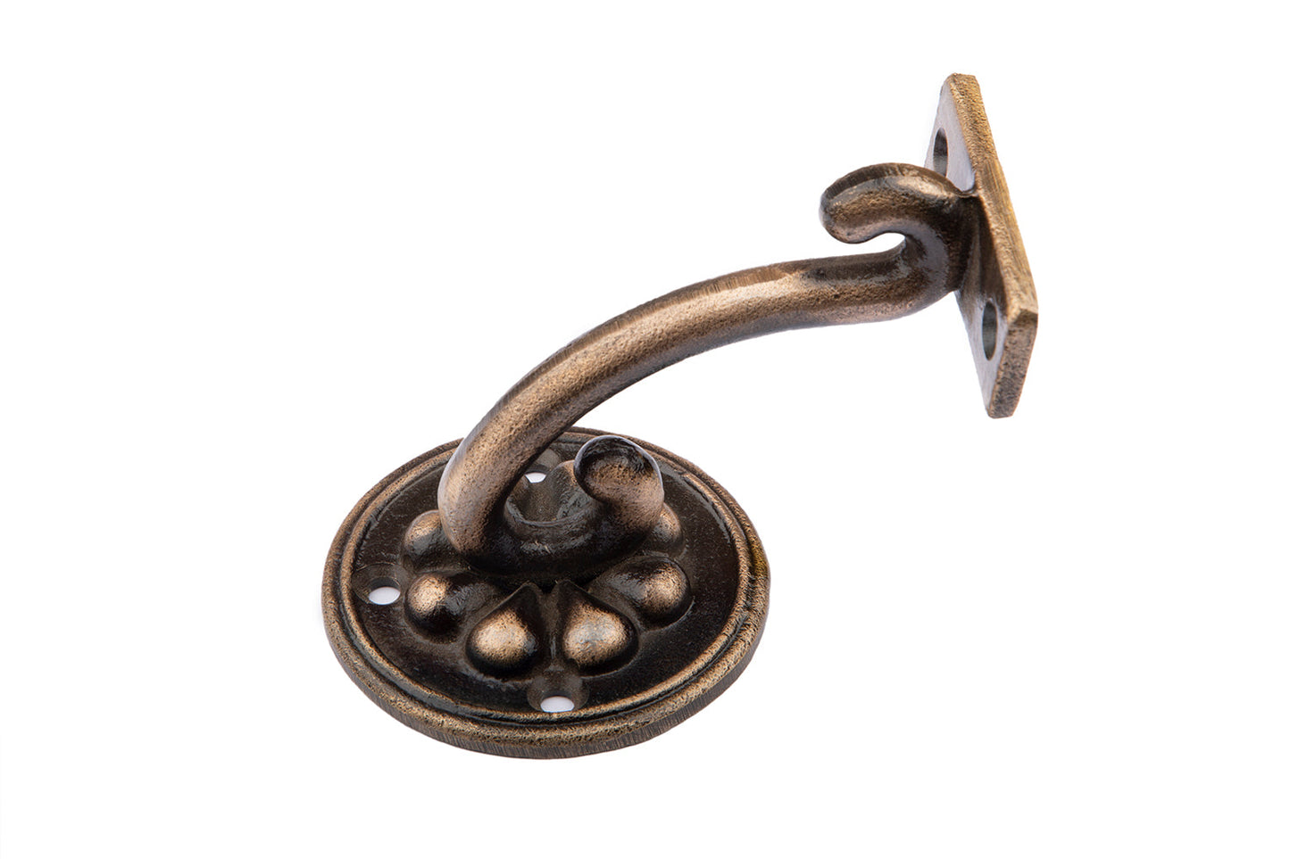 Cast Iron Handrail Bracket Antique Brass - Handmade - High Quality - Decorative