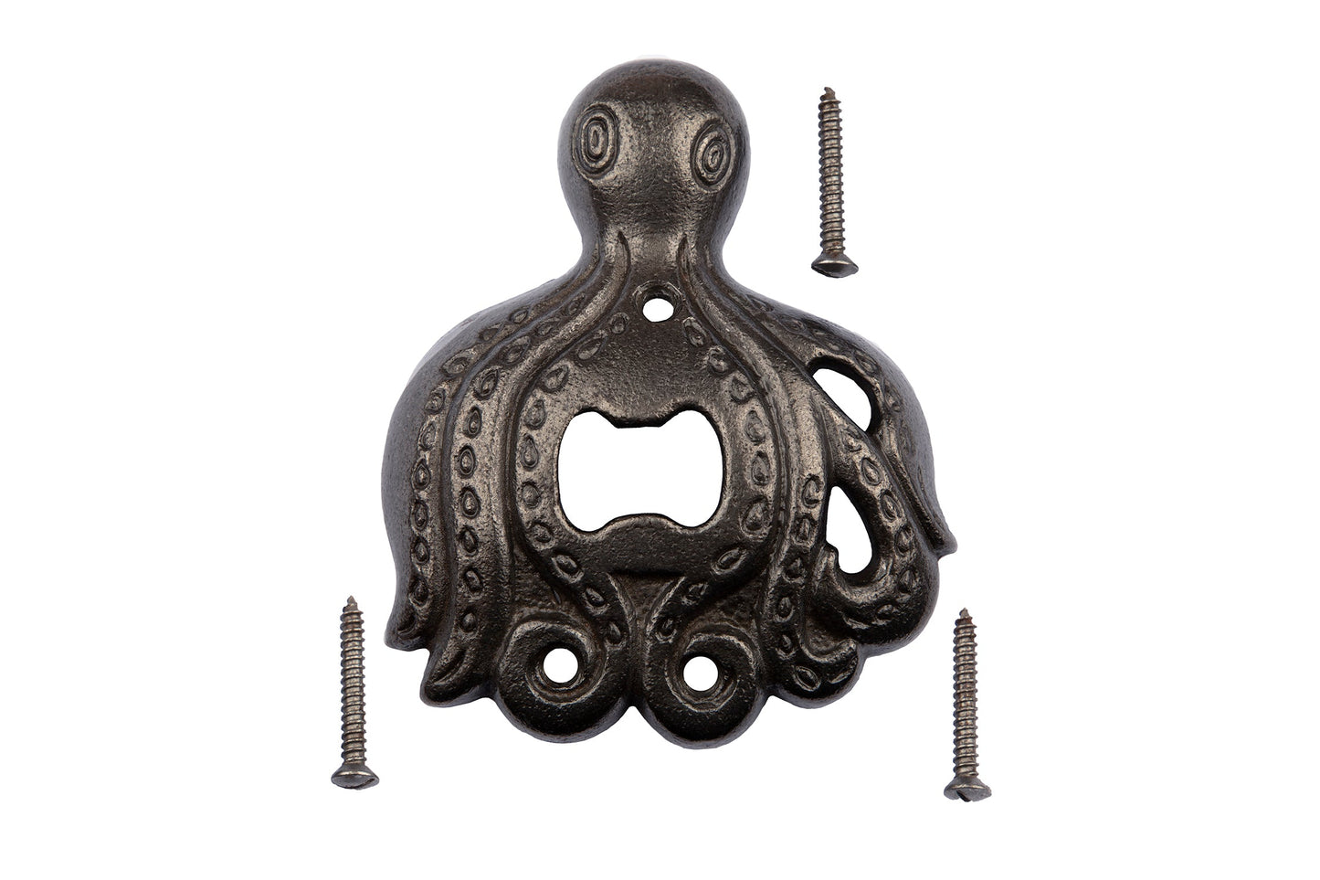 Cast Iron Octopus Bottle Opener Wall Mounted, Supplied with Fixing Screws