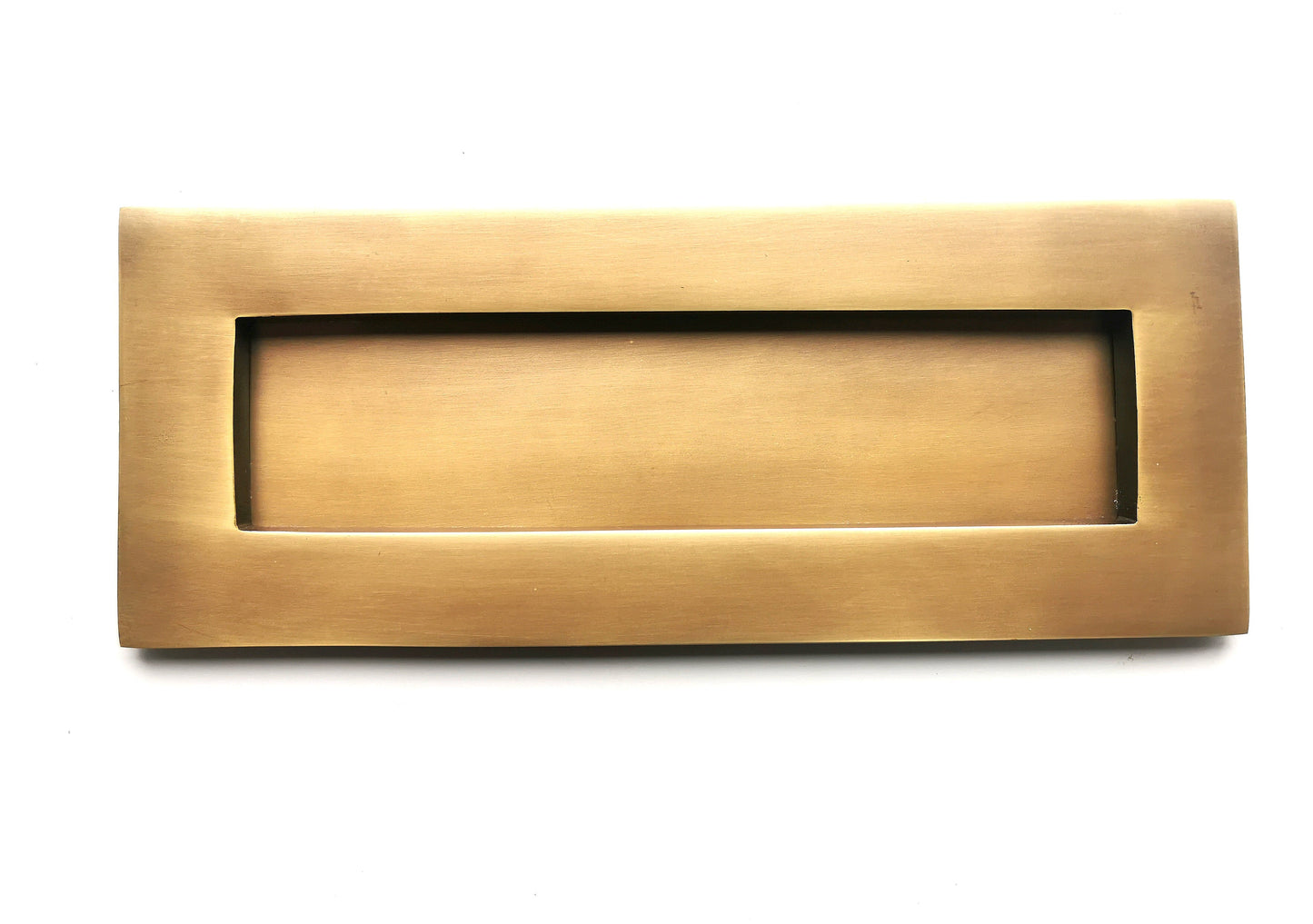 Solid Brass Victorian Letterbox Finished in Antique Satin Brass Letter Plate (10''x3'') High quality Excellent Finish