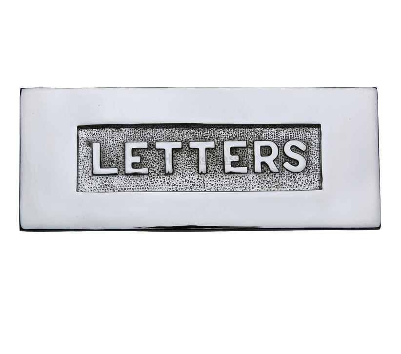 B&M Solid Brass  Chrome Polish Letter Plate 10 * 3 - Letters Embossed
